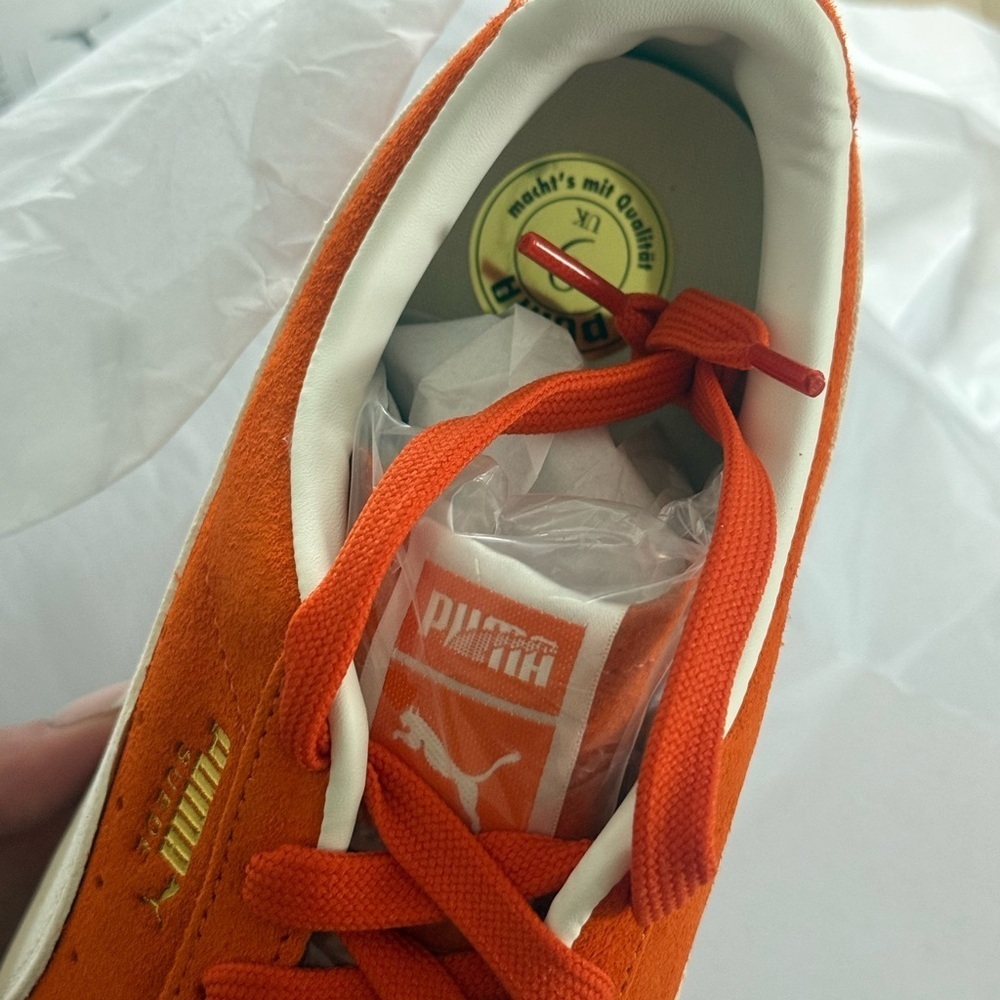 Puma Bright Orange Sneakers with White Detail - Picture 4 of 7